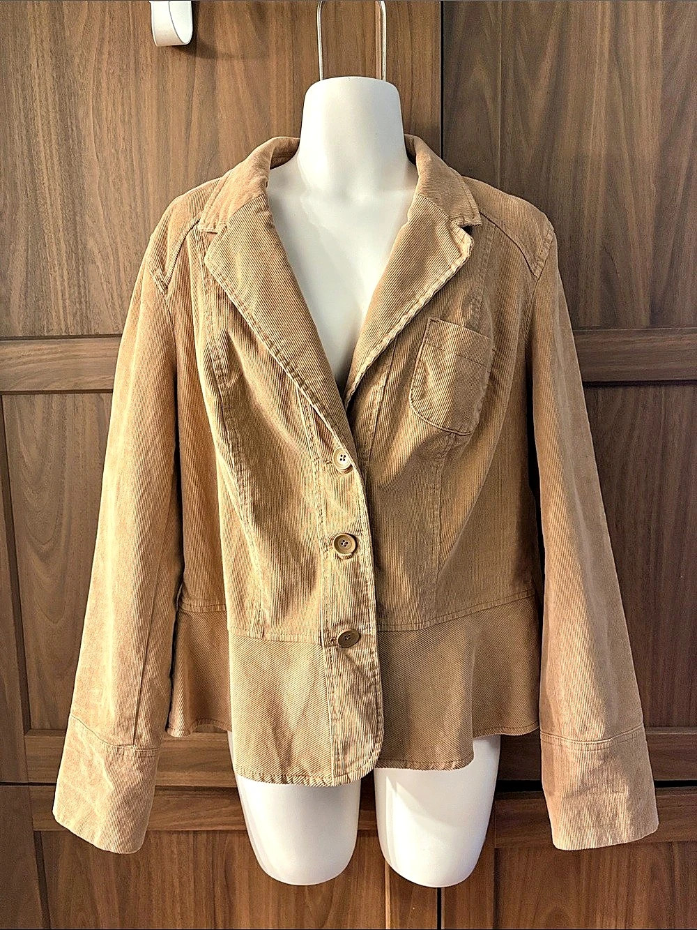 St. John's Bay Corduroy Blazer in Brown Size Large Like New